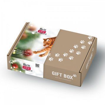 Подарунковий бокс Brit Care Cat Gift box Новорічний для котів з вологим кормом та ласощами 490 г 1111179279 фото
