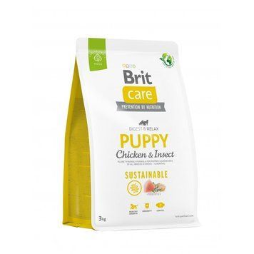 Корм сухий Brit Care Dog Sustainable Puppy для цуценят з куркою та комахами 3 кг 1111173606 фото