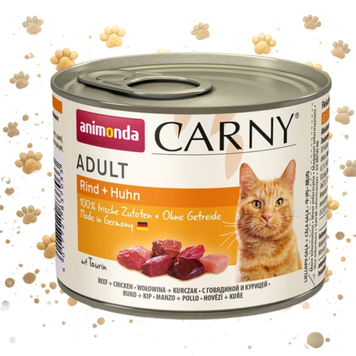 Корм вологий Carny Adult Beef Chicken для дорослих котів з яловичиною та куркою 200 г 1111171487 фото