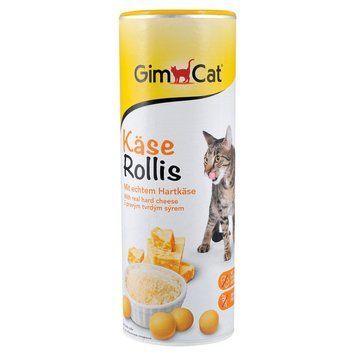 Вітамінізовані таблетки GimCat Kase Rollis для котів усіх порід сирні кульки 425г пауч 1111183837 фото
