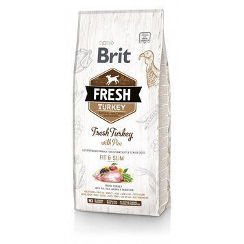 Корм сухий Brit Fresh Turkey/Pea Fit and Slim для собак похилого віку і зайвою вагою з індичкою та горохом 12 кг 1111153747 фото