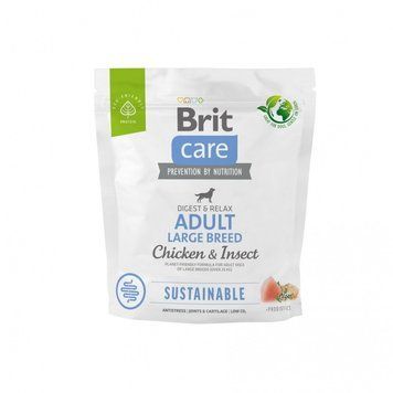 Корм сухий Brit Care Dog Sustainable Adult Large Breed для дорослих собак великих порід з куркою та комахами 1 кг 1111173611 фото