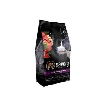Корм сухий Savory Medium Breed rich in Fresh Turkey and Lamb для дорослих собак середніх порід від 10 до 25 кг зі свіжим ягн 1111162978 фото