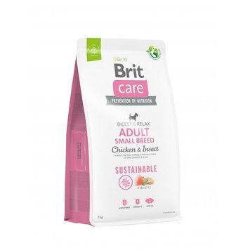 Корм сухий Brit Care Dog Sustainable Adult Small Breed для собак малих порід з куркою та комахами 7 кг 1111173354 фото