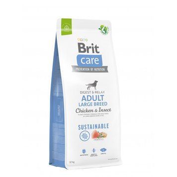 Корм сухий Brit Care Dog Sustainable Adult Large Breed для дорослих собак великих порід з куркою та комахами 12 кг 1111173613 фото