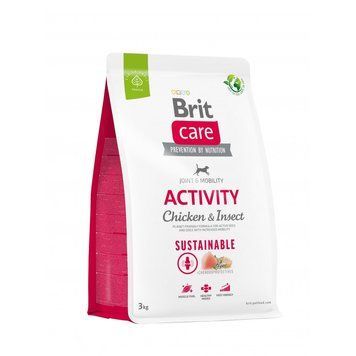 Корм сухий Brit Care Dog Sustainable Activity для дорослих собак з підвищеною активністю з куркою та комахами 3 кг 1111173355 фото
