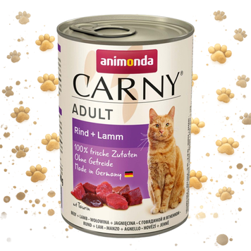 Корм вологий Carny Adult Beef Lamb для дорослих котів з яловичиною та ягням 400 г 1111171494 фото