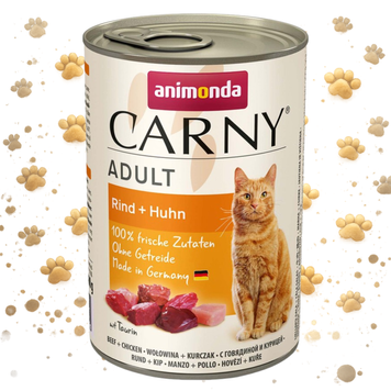 Корм вологий Carny Adult Beef Chicken для дорослих котів з яловичиною та куркою 400 г 1111171495 фото