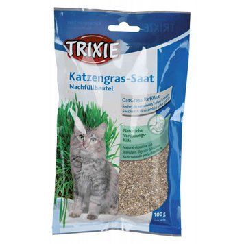 Трава Trixie для котів насіння ячменю пакет 100 г 12194 фото