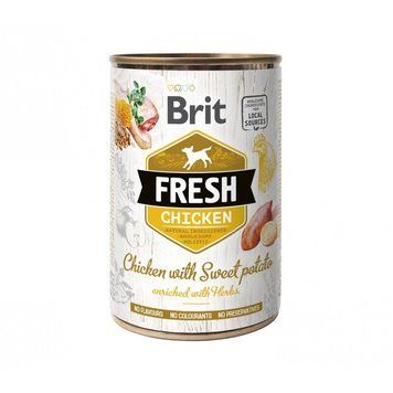 Корм вологий Brit Fresh Chicken/Sweet Potato для дорослих собак з куркою та бататом 400 г 1111153753 фото