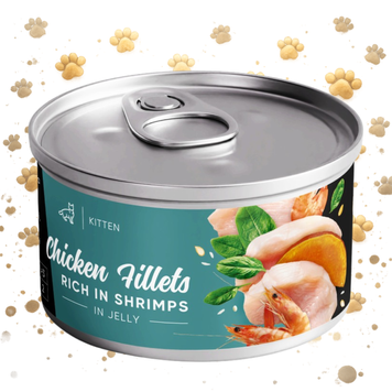 Корм вологий Savory Chicken Fillets rich in Shrimps in Jelly for Kittens філе курки з креветками в желе для кошенят, 70 г 1111195602 фото