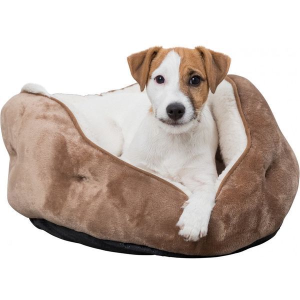 Лежак Trixie для собаки Othello з наповнювачем із флісу коричневий плюш 50 см 1111137864 фото