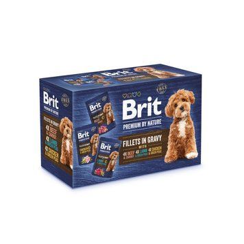 Корм вологий Brit Premium Fillets in Gravy Multipack д/собак малих порід філе в соусі Мультипак 12 шт х 85 г 1111185864 фото
