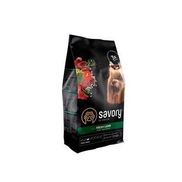 Корм сухий Savory Small Breeds rich in Fresh Lamb для дорослих вибагливих собак малих порід до 10 кг зі свіжим ягням 1 кг 1111162983 фото