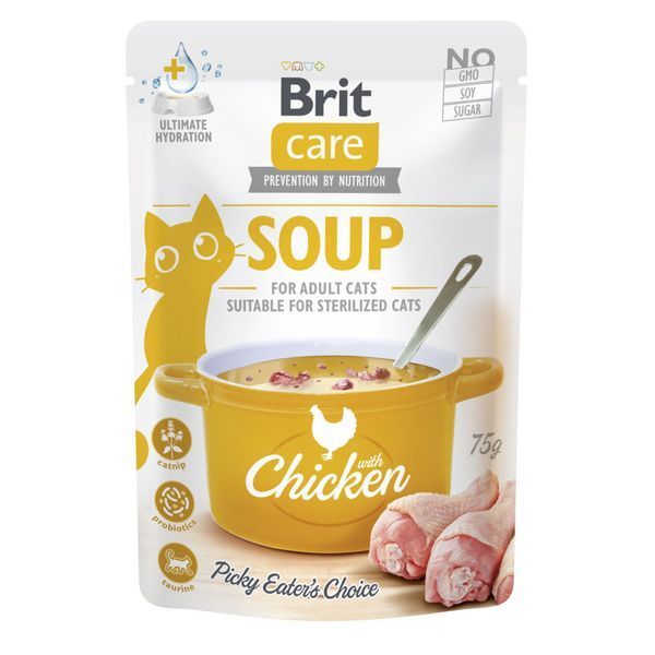 НАБІР Корм вологий Brit Care Soup Chicken д/котів суп з куркою 75 г 15 шт 1111185953 фото
