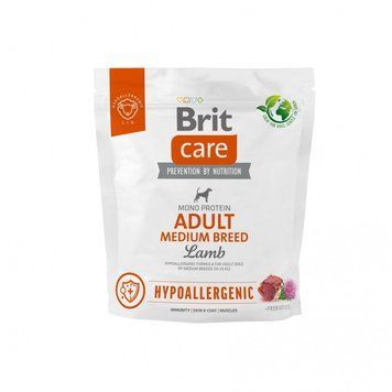 Корм сухий Brit Care Dog Hypoallergenic Adult Medium Breed для собак середніх порід гіпоалергенний з ягням 1 кг 1111173360 фото