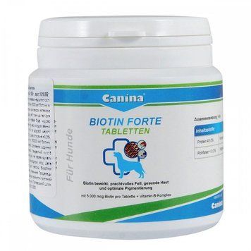 Вітамінний комплекс Canina Biotin Forte Tabletten для собак Біотин інтенсивний курс для шерсті 100 г 30 табл. 1111111956 фото