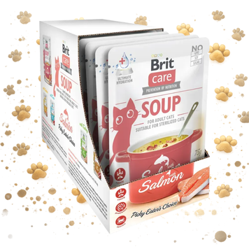 НАБІР Корм вологий Brit Care Soup Salmon д/котів суп з лососем 75 г 15 шт 1111185954 фото