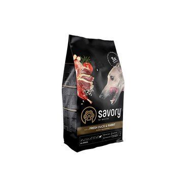 Корм сухий Savory Adult All Breeds rich in Fresh Duck and Rabbit для собак усіх порід зі свіжою качкою та кроликом 3 кг 1111162987 фото