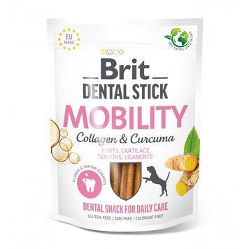 Ласощі Brit Dental Stick Mobility для дорослих собак з колагеном і куркумою для мобільності суглобів 7 шт 251 г 1111174804 фото