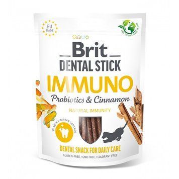 Ласощі Brit Dental Stick Immuno для дорослих собак з пробіотиками та корицею для міцного імунітету 7 шт 251 г 1111174805 фото