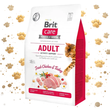 Корм сухий Brit Care Cat Grain Free Adult Activity Support для вуличних та дорослих котів філе індички та курки 400 г 1111162365 фото