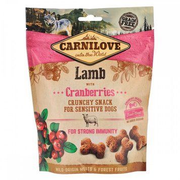 Ласощі Carnilove Dog Crunchy Snack Lamb with Cranberries для собак для міцного імунітету з ягнятиною та журавлиною 200 г 1111153871 фото