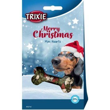 Ласощі Trixie Mini Hearts для собак різдвяні сердечка з куркою 140 г 1111166542 фото