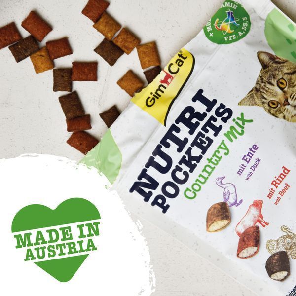 Ласощі вітамінні GimCat Nutri Pockets Кантрі мікс для котів з качкою яловичиною та індичкою 150 г 1111164085 фото