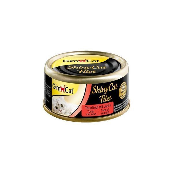 Корм вологий GimCat Shiny Cat Filet для котів з тунцем лососем та рисом 70 г 1111160191 фото