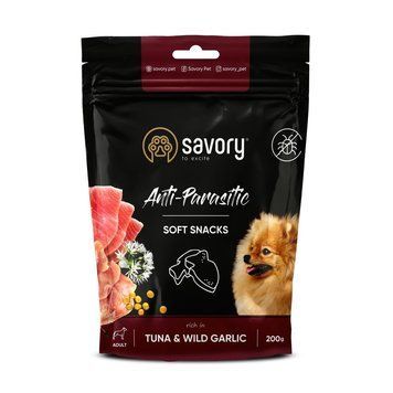 М&rsquo;які ласощі Savory Anti-Parasitic Tuna and Wild Garlic для собак усіх порід з антипаразитарним ефектом з тунцем і диким час 1111168073 фото