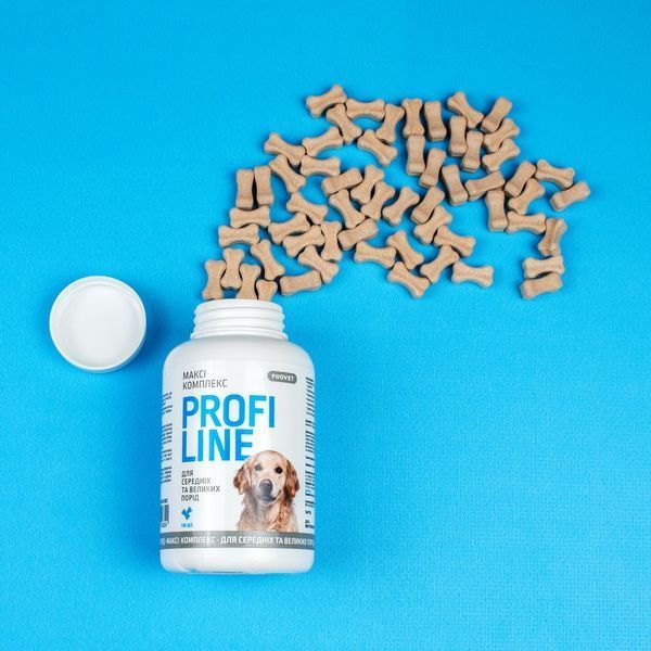 Вітаміни Provet PROFILINE для собак МАКСІ комплекс для середніх та великих порід для опорно-рухового апарату 100 таб 1111175194 фото