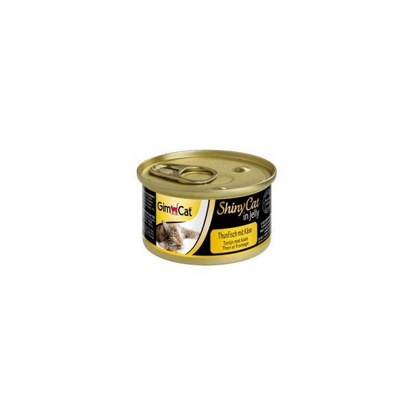 Корм вологий GimCat Shiny Cat для котів з тунцем та сиром 70 г 1111148266 фото