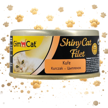 Корм вологий GimCat Shiny Cat Filet для котів з куркою та рисом 70 г 1111148271 фото