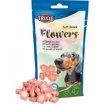 Ласощі Trixie Soft Snack Flowers для собак малих порід та цуценят з ягням та куркою 75 г 1111121023 фото