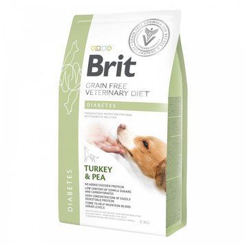 Корм сухий Brit Grain Free VetDiet Dog Diabetes для собак з цукровим діабетом з індичкою та горохом 2 кг 1111151944 фото