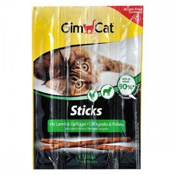 Ласощі GimCat для котів палички з ягням та куркою 4 шт по 5 г 1111130023 фото