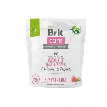 Корм сухий Brit Care Dog Sustainable Adult Small Breed для собак малих порід з куркою та комахами 1 кг 1111171949 фото