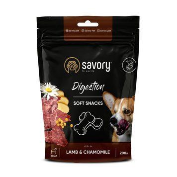 М&rsquo;які ласощі Savory Digestion Lamb and Chamomile для собак усіх порід для покращення травлення з ягням та ромашкою 200 г 1111168075 фото