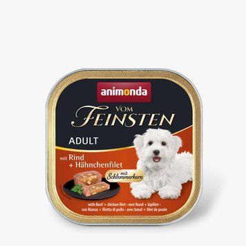 Корм вологий Animonda Vom Feinsten gourme Adult with beef and chicken file для собак з яловичиною і куркою 150г 1111183462 фото