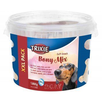 Ласощі Trixie Soft Snack Bony Mix XXL для собак асорті відро пластик 1800 г 1111148376 фото
