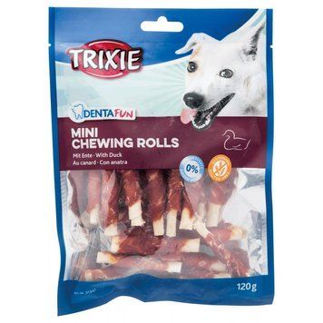 Ласощі Trixie Denta Fun Mini Chewing Rolls для собак Паличка для чищення зубів з качкою 6 см 120 г 1111148380 фото