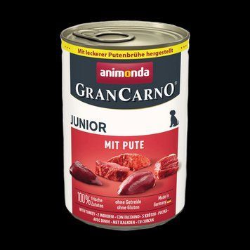 Корм GranCarno Junior Turkey консервований д/цуценят з індичкою 400 г арт.82474 1111183502 фото