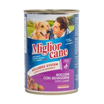 Корм вологий Migliorcane для собак з дичиною 400 г 1111168484 фото