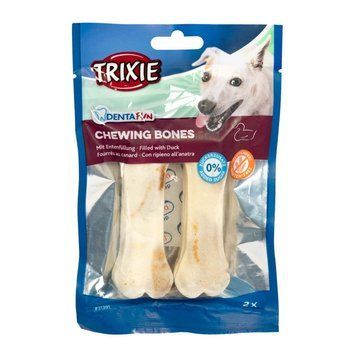 Ласощі Trixie Denta Fun Duck Chewing Bones для собак Кісточка для чищення зубів з качкою 10 см 70 г/2 шт 1111141111 фото