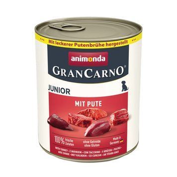 Корм GranCarno Junior Turkey консервований д/цуценят з індичкою 800 г арт.82475 1111183503 фото