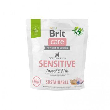 Корм сухий Brit Care Dog Sustainable Sensitive для собак з чутливим травленням з рибою та комахами 1 кг 1111174831 фото