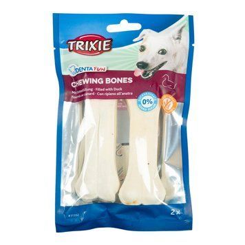 Ласощі Trixie Denta Fun Duck Chewing Bones для собак Кісточка для чищення зубів з качкою 12 см 120 г/2 шт 1111141112 фото