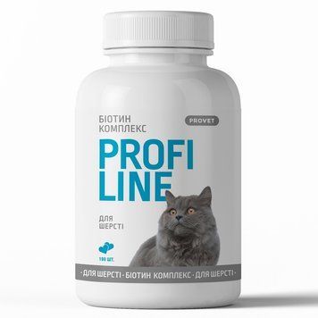 Вітаміни Provet PROFILINE для котів БІОТИН комплекс для шерсті 180 таб 1111175202 фото