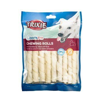 Ласощі Trixie Denta Fun Chewing Rolls для собак Паличка для чищення зубів з качкою 12 см 270 г 15 шт 1111141114 фото